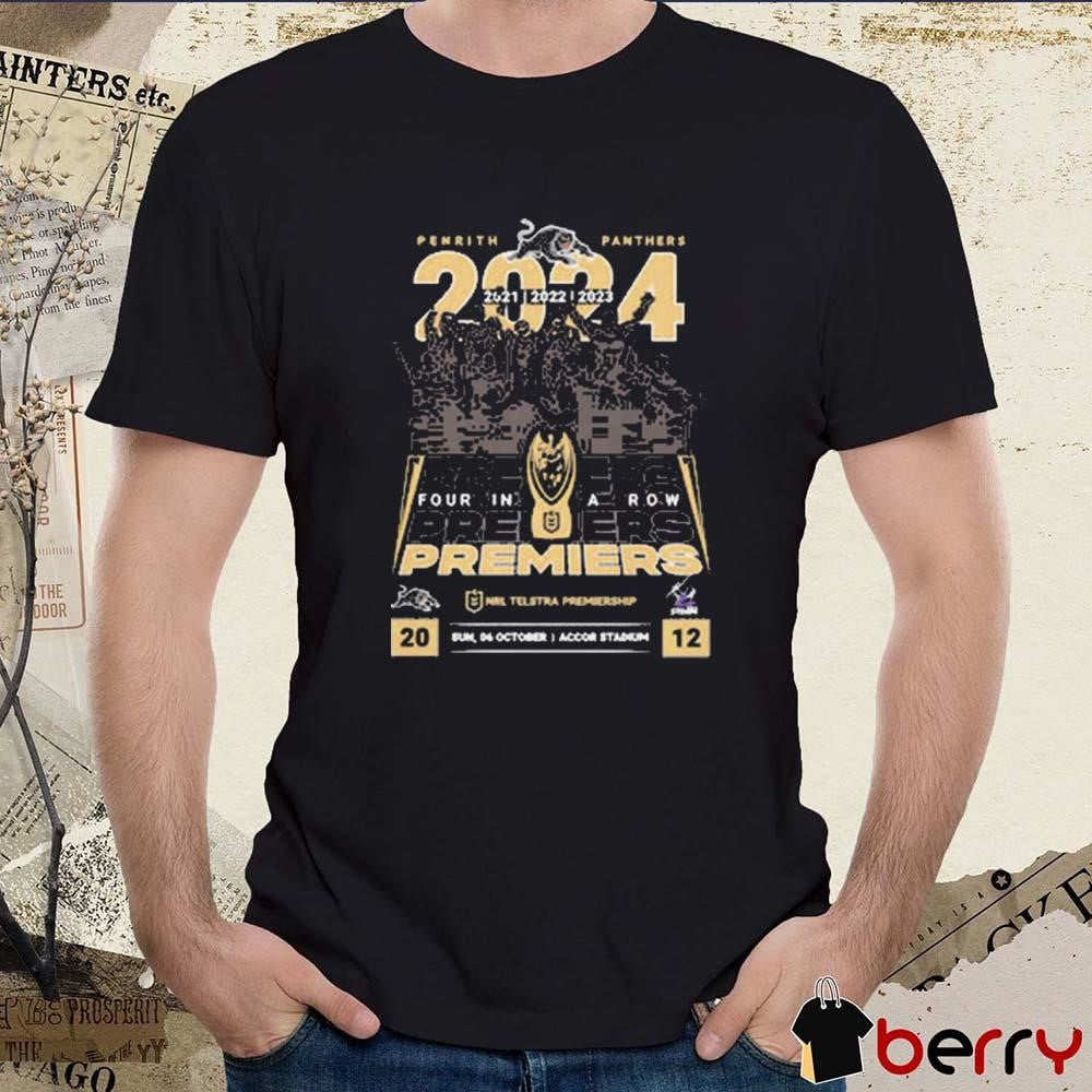 2024 Penrith Panthers Four In A Row Premiers Team Photo t-shirt