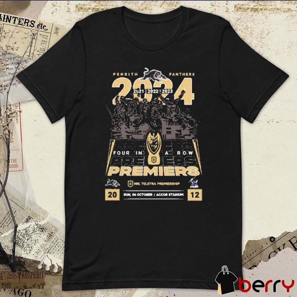 2024 Penrith Panthers Four In A Row Premiers Team Photo t-shirt