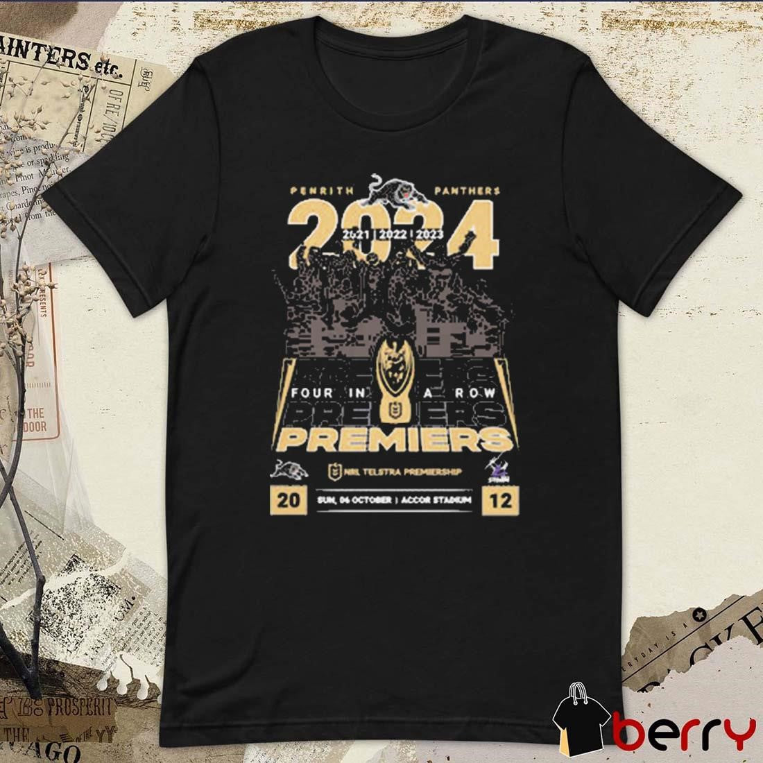 2024 Penrith Panthers Four In A Row Premiers Team Photo t-shirt