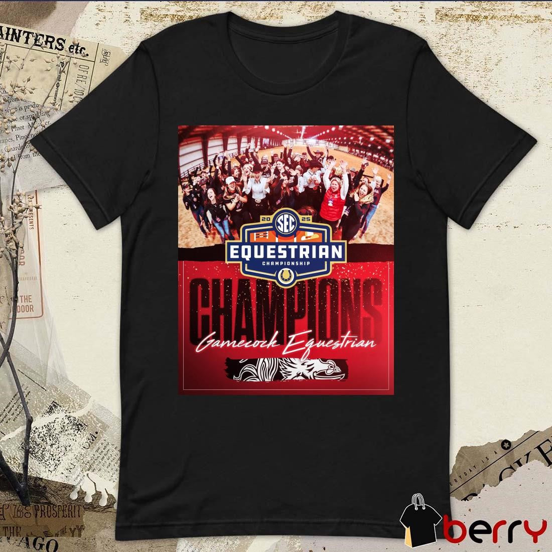 2025 Equestrian Championship South Carolina Gamecocks Poster t-shirt
