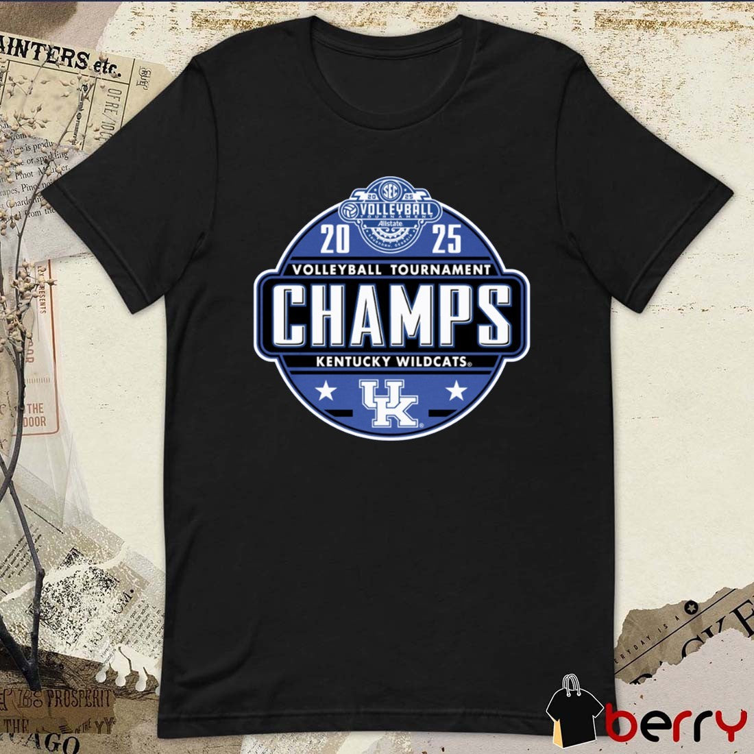 2025 Kentucky Wildcats SEC Volleyball Tournament Champions t-shirt