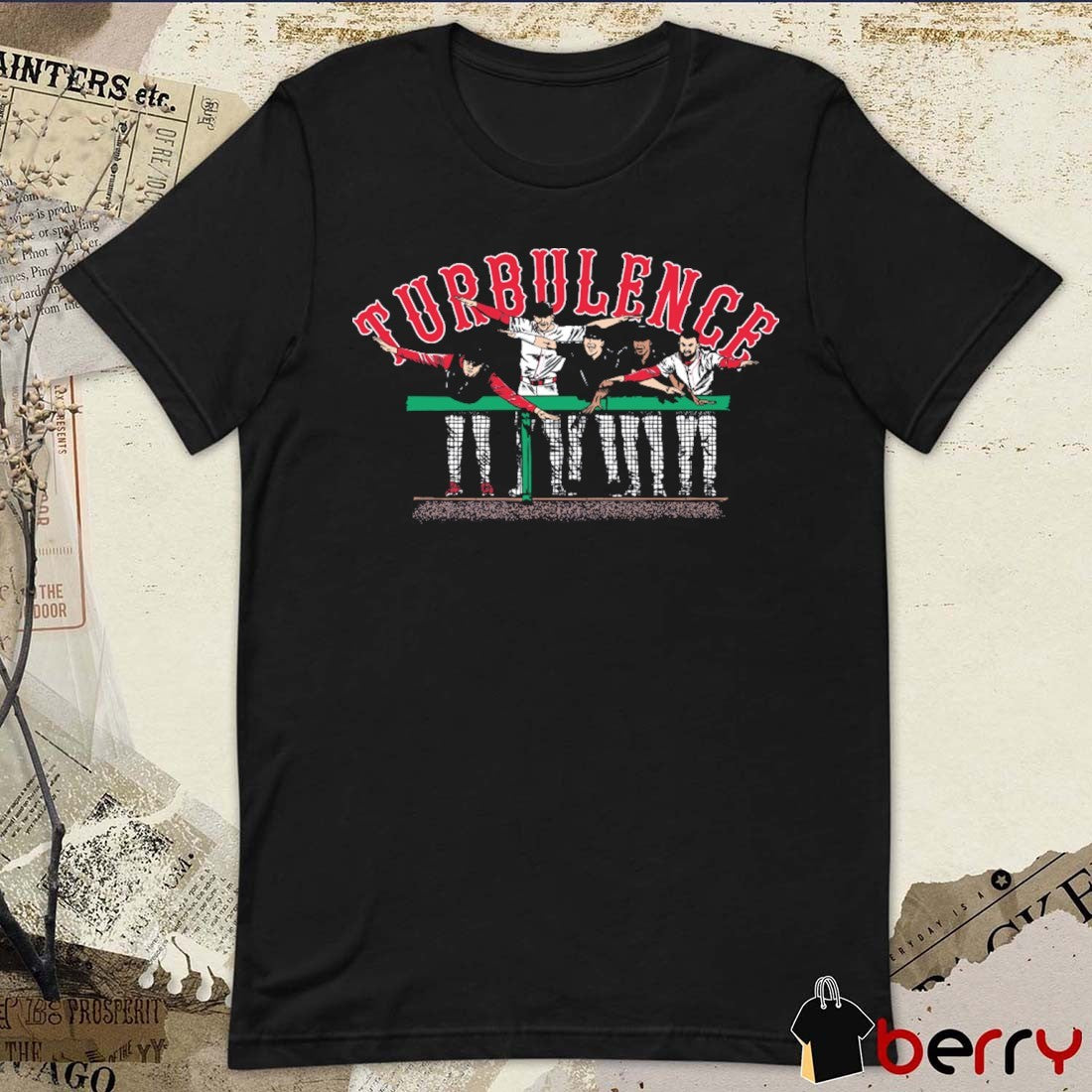 2025 Turbulence BOS Boston Red Sox MLB Baseball Team Painting t-shirt