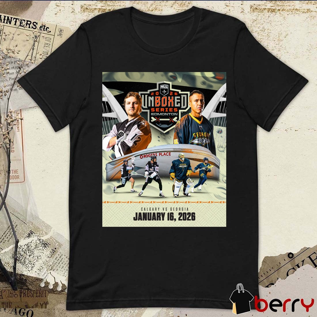 2026 NLL UnBOXed Series Edmonton Calgary Vs Georgia January 16 2026 Poster t-shirt