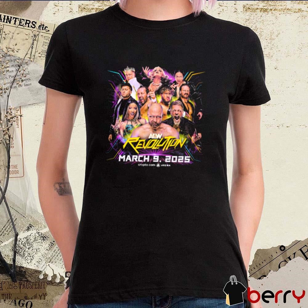 AEW Revolution March 9 2025 Graphic Poster t-shirt