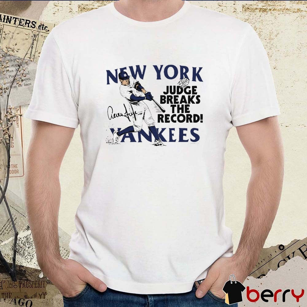 Aaron Judge Breaks The Record New York Yankees Graphic Player Signature t-shirt