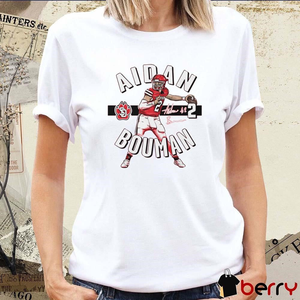 Aidan Bouman South Dakota Illustrated Signature Graphic t-shirt