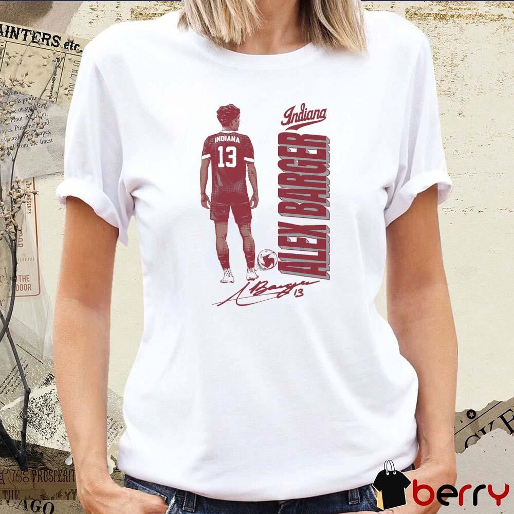 Alex Barger Indiana Soccer Signature Graphic t-shirt