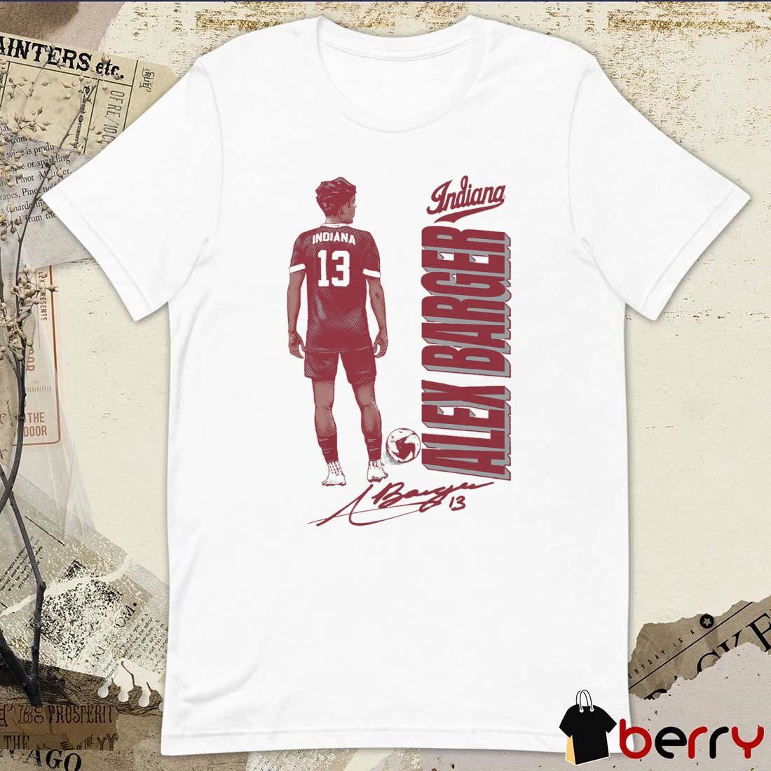 Alex Barger Indiana Soccer Signature Graphic t-shirt