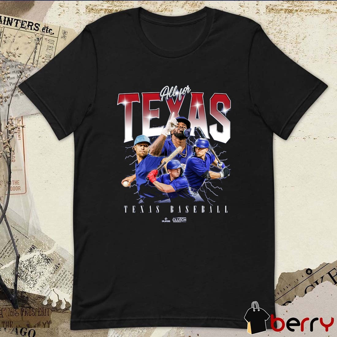 All for Texas MLBPA Texas Rangers Baseball Graphic t-shirt