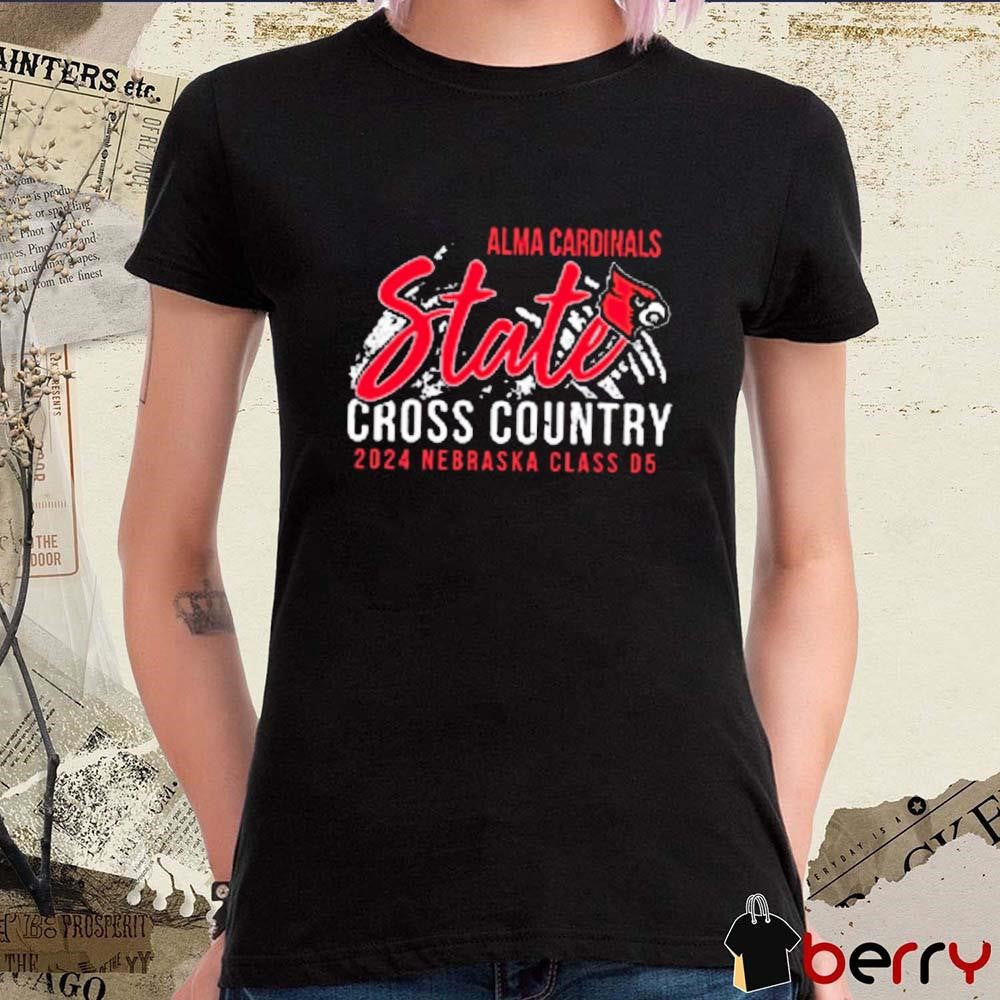 Alma Cardinals State Cross Country 2024 Nebraska Class D5 t-shirt
