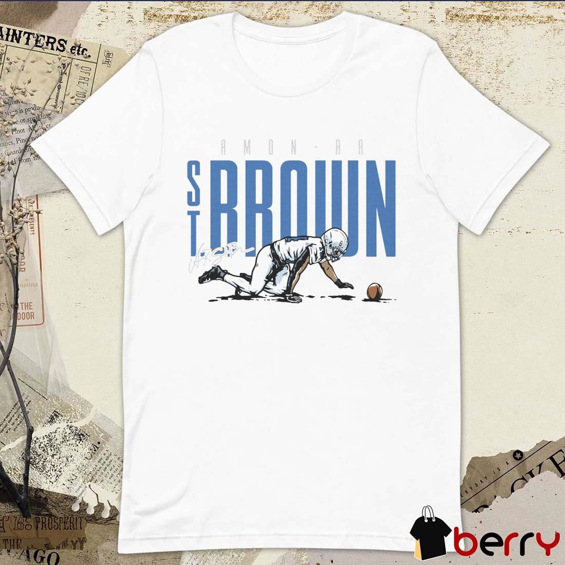 Amon-Ra St. Brown Detroit Lions Crawling Celebration Signature t-shirt