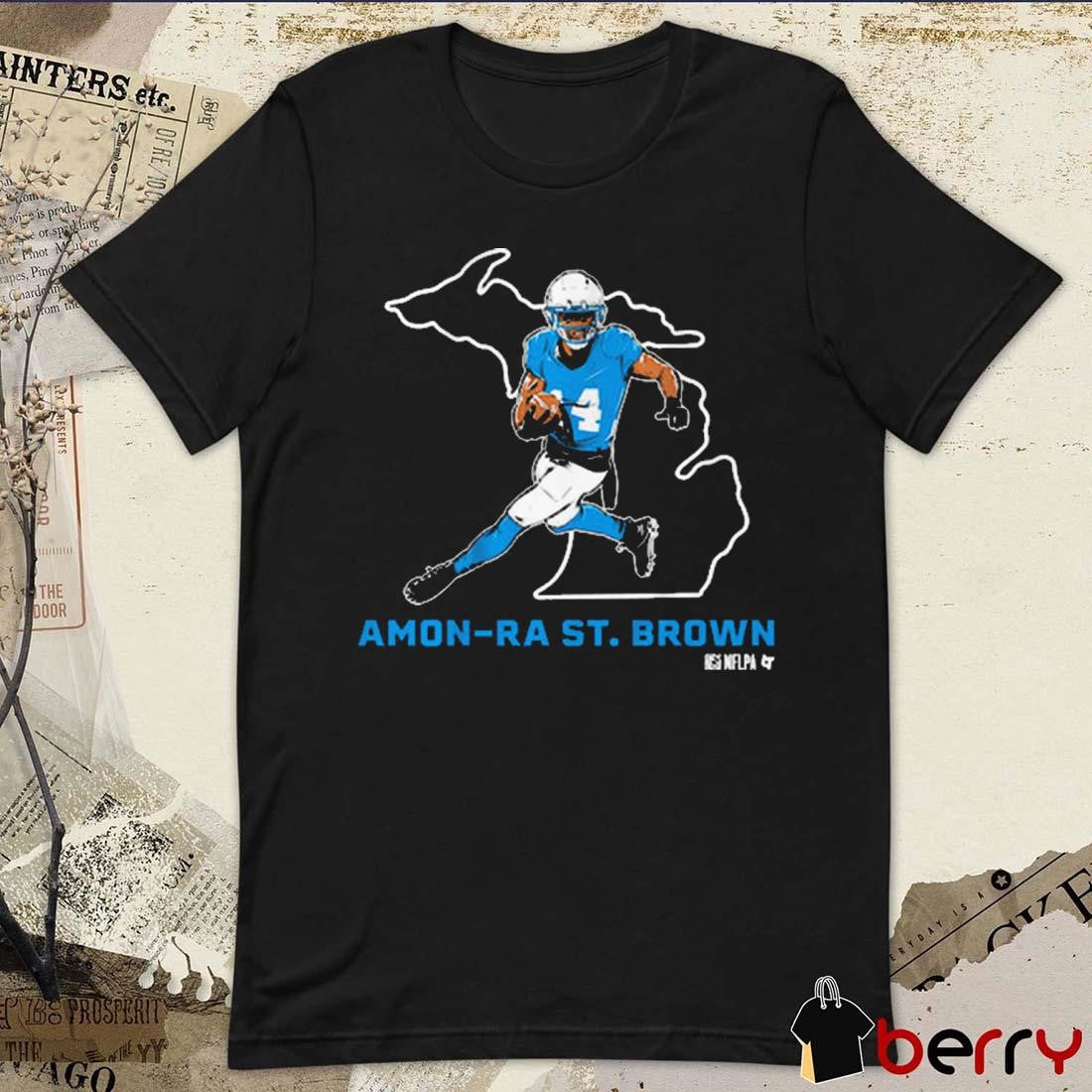 Amon-Ra St. Brown State Star Detroit Lions t-shirt