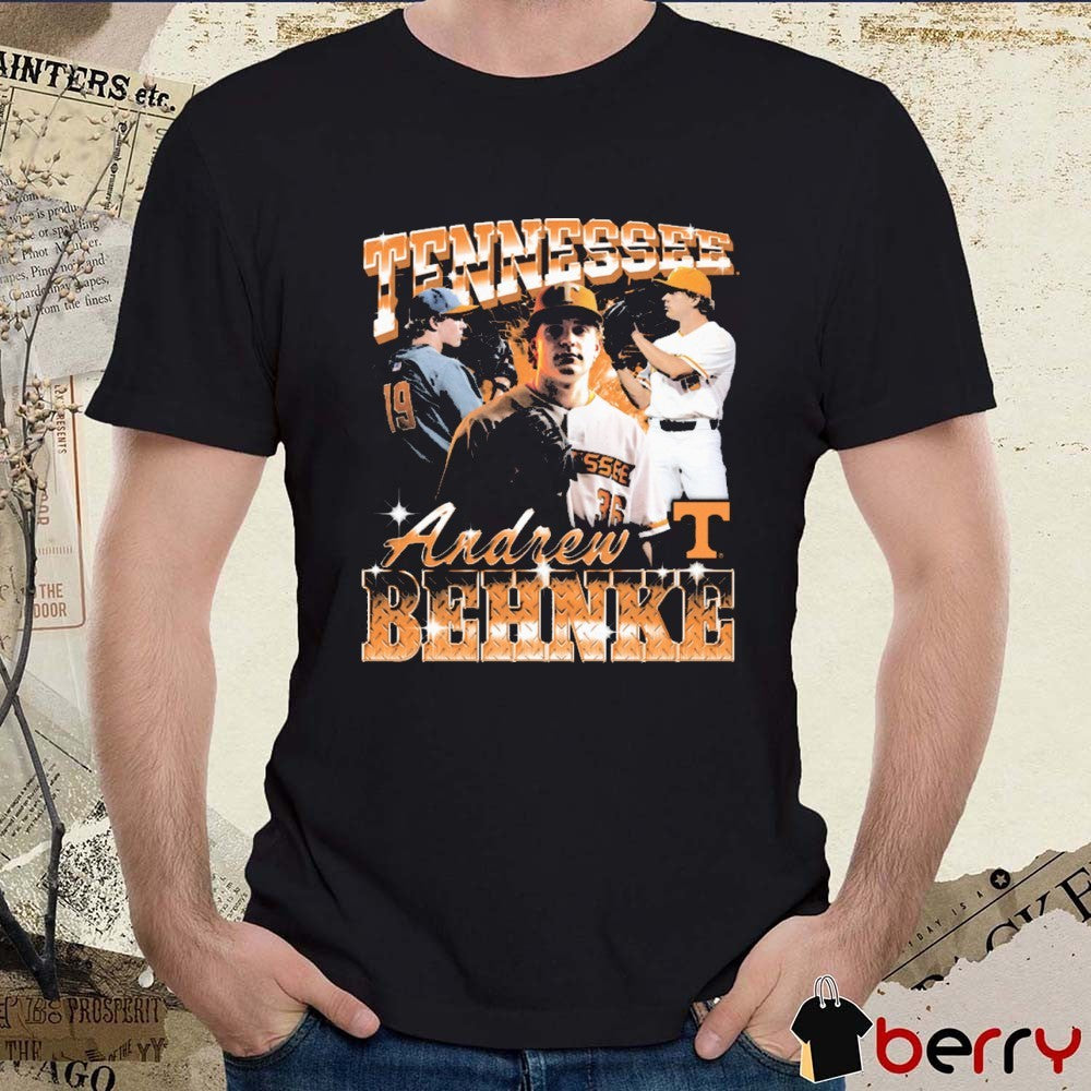 Andrew Behnke Illustrated Tennessee Vols Baseball NCAA Division I t-shirt