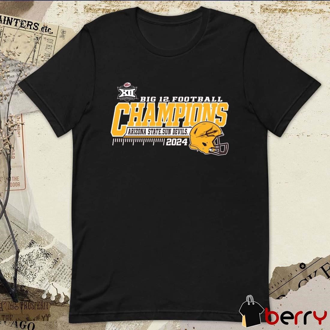Arizona State Sun Devils 2024 Big 12 Football Conference Champions Locker Room t-shirt