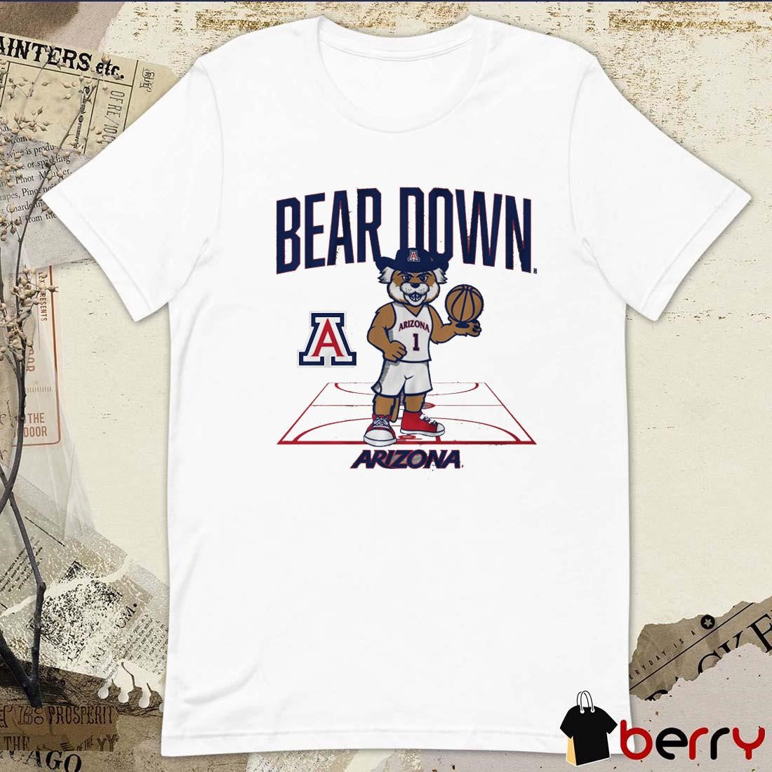 Arizona Wildcats Mascot Court Bear Down Big 12 Conference 2025 t-shirt
