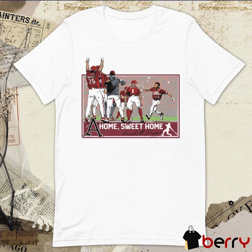 Arkansas Razorbacks Baseball Kendall Diggs Home Sweet Home NCAA 2025 t-shirt