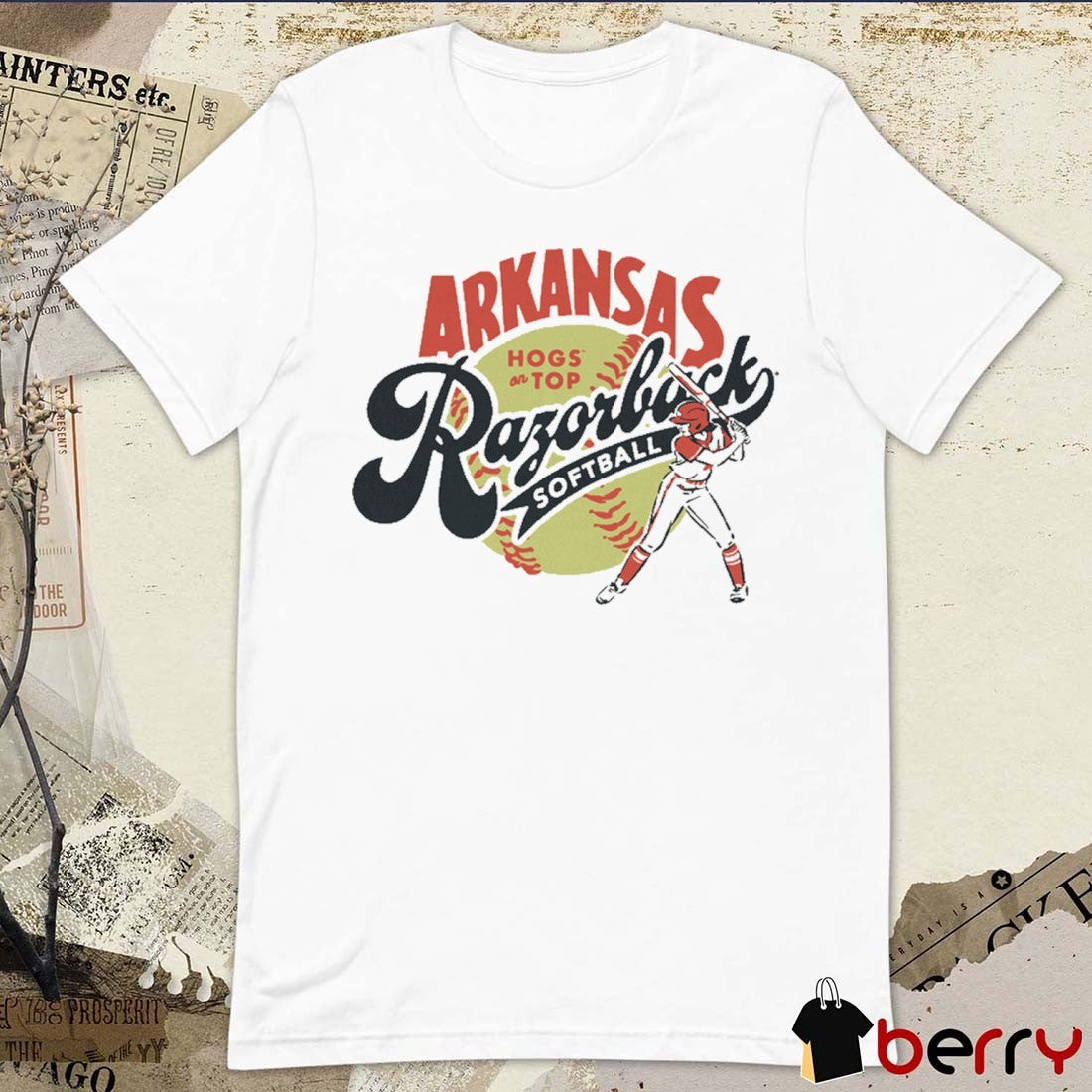Arkansas Razorbacks Hogs On Top Softball 2025 t-shirt