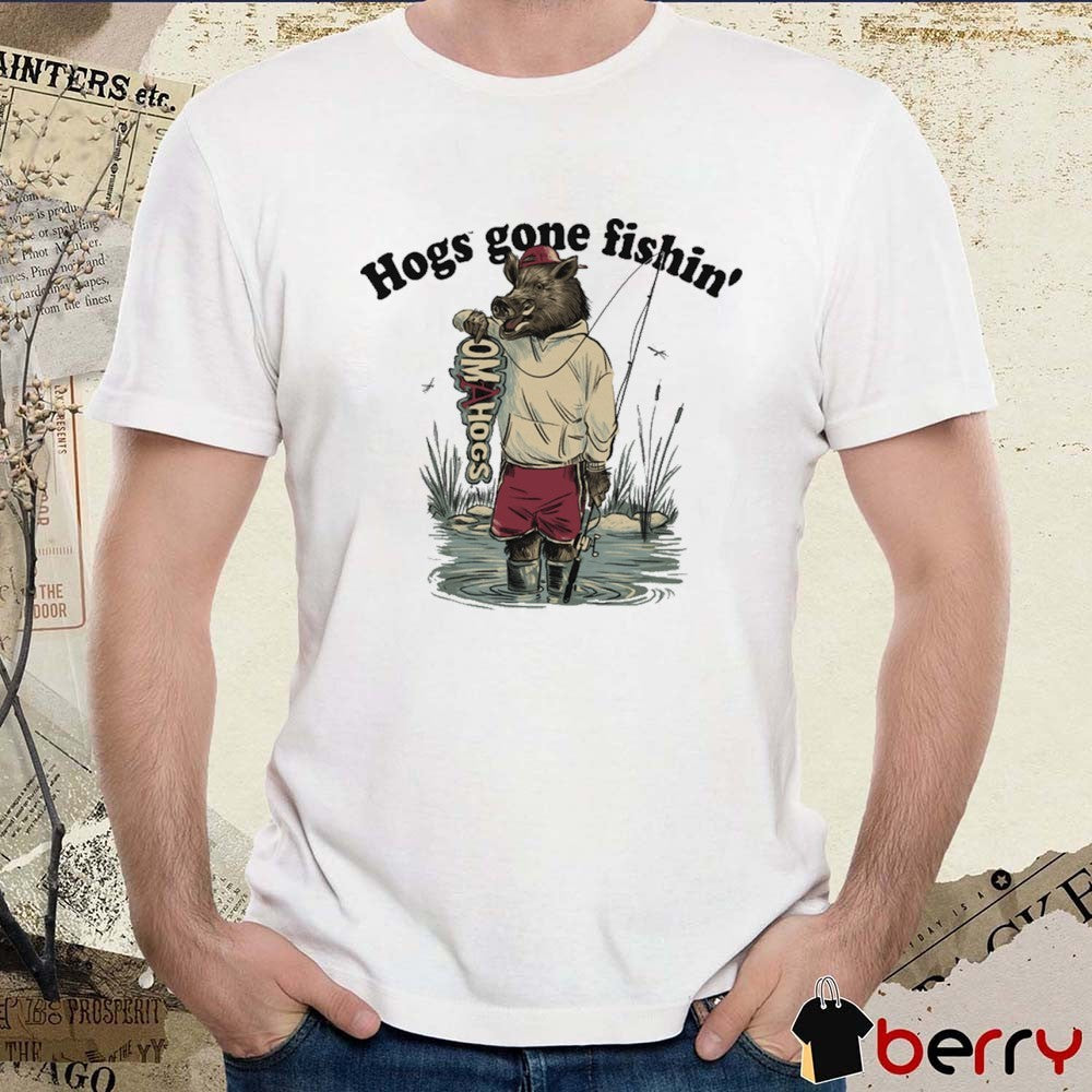 Arkansas Razorbacks Omahogs Hogs Gone FIshing In Omaha Mascot t-shirt