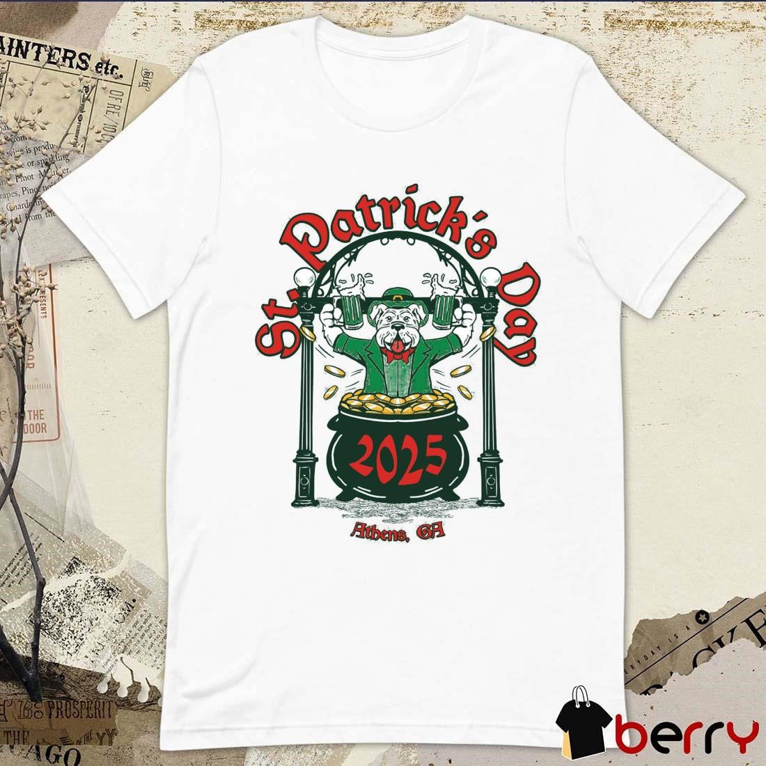 Athens GA Saint Patrick’s Day 2025 Bulldog Graphic t-shirt