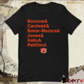Auburn Tigers Basketball 2025 Broome Cardwell and Baker-Mazara and Jones and Kelly and Pettiford t-shirt
