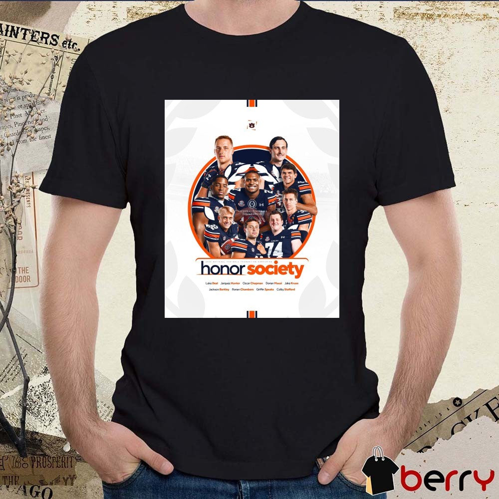 Auburn Tigers football Congratulations 9 Auburn Men Named To The 2025 Academic Honor Society Poster t-shirt