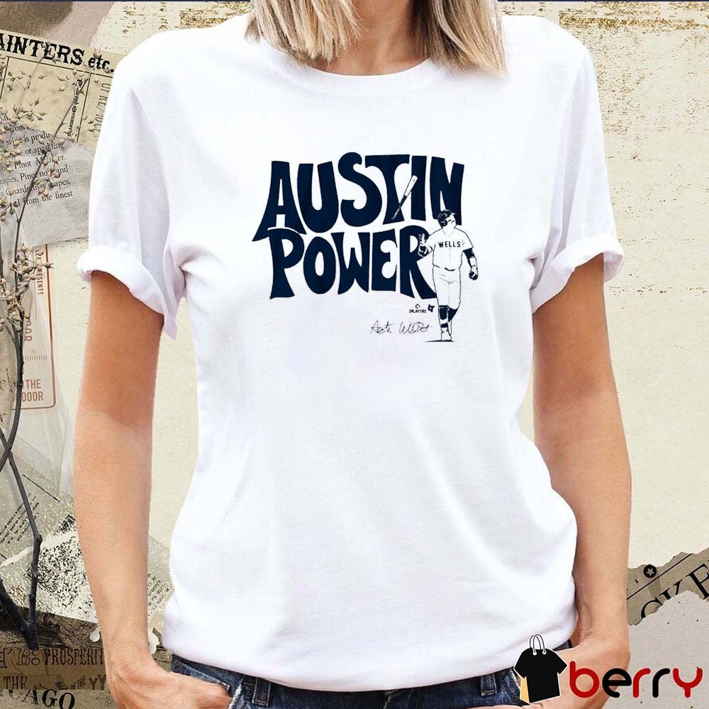 Austin Wells Austin Power New York Yankees MLB 2025 Signature t-shirt