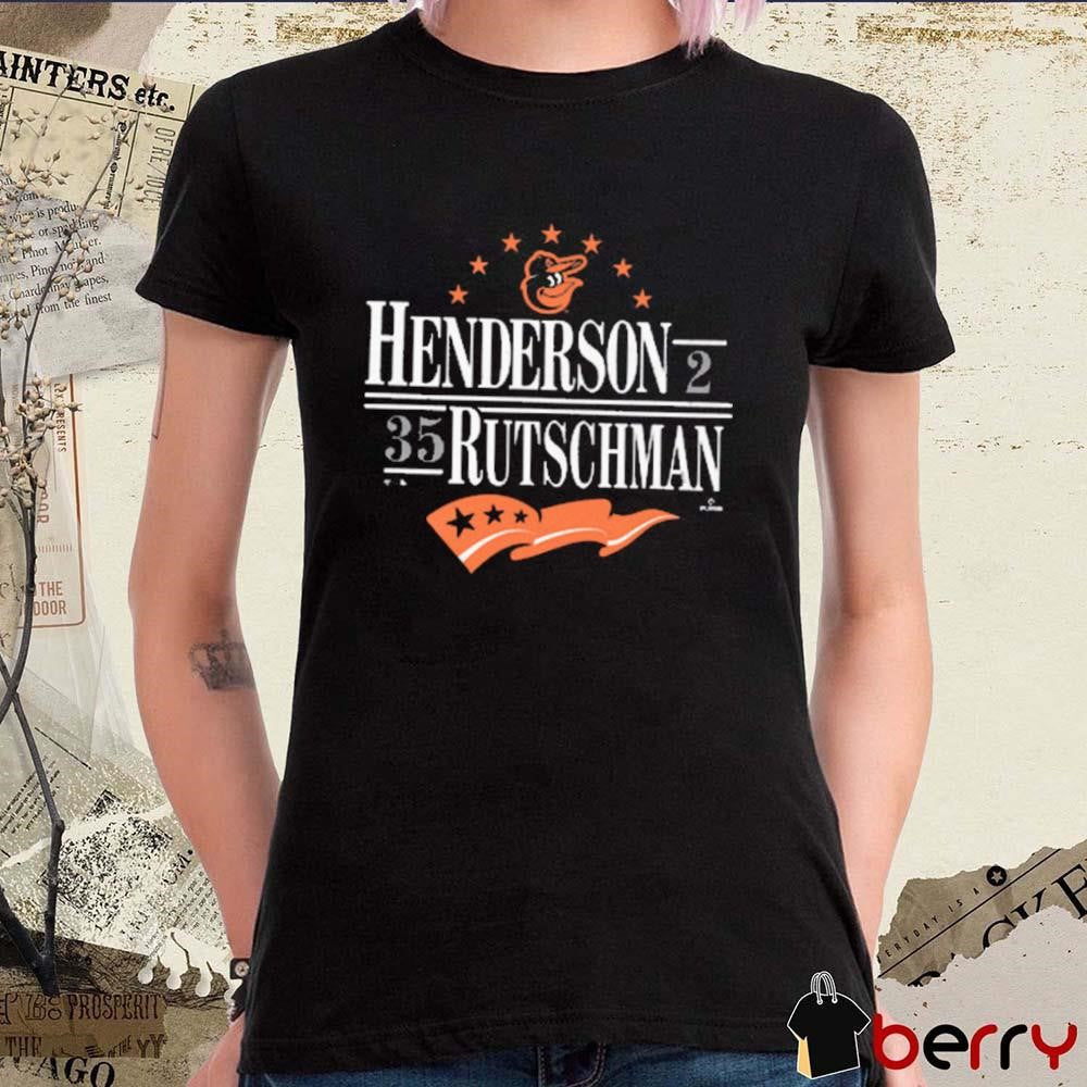 Baltimore Orioles MLB Multi Player Henderson 2 Rutschman 35 t-shirt