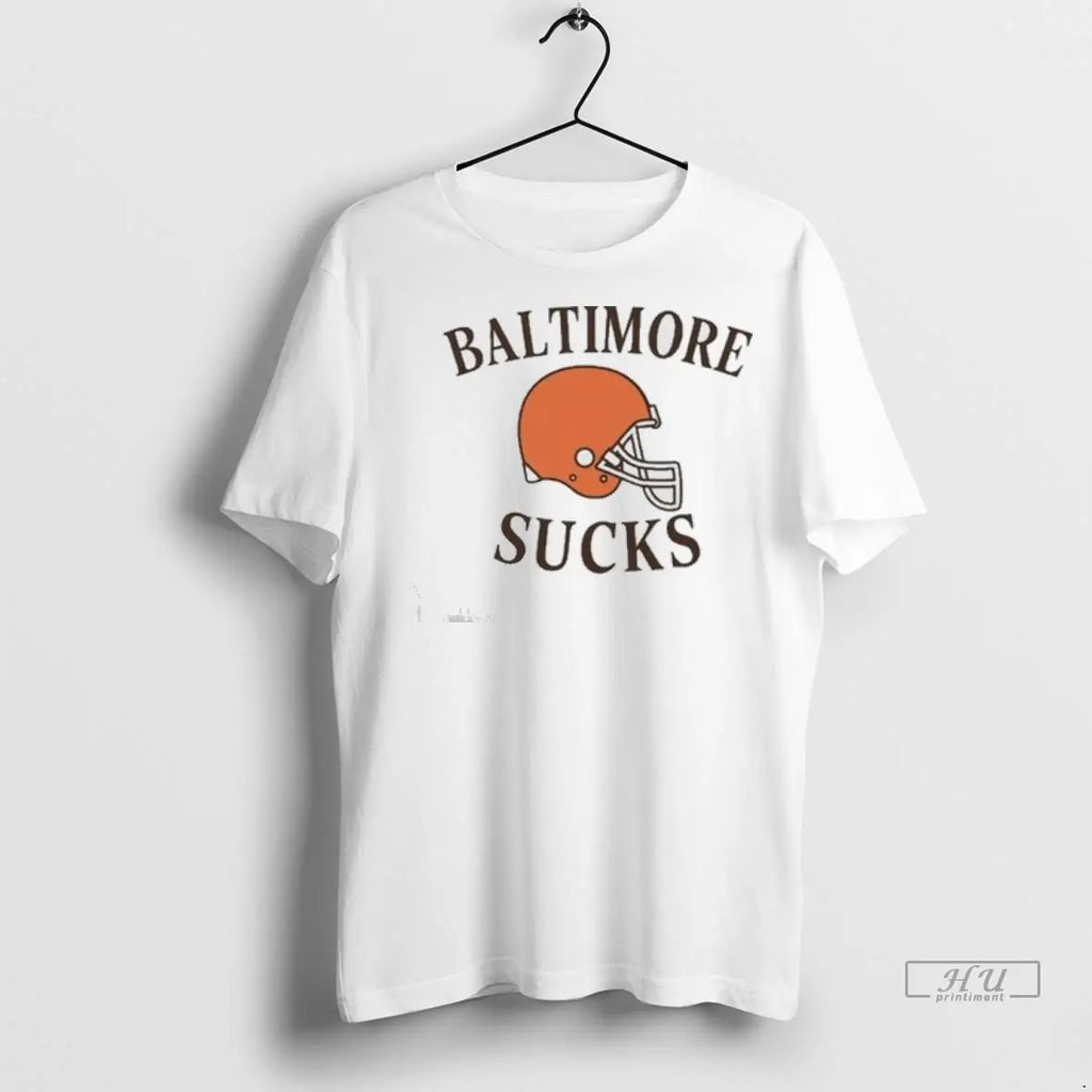 Official Baltimore Sucks 2025 Funny Cleveland Football Ladies T Shirt