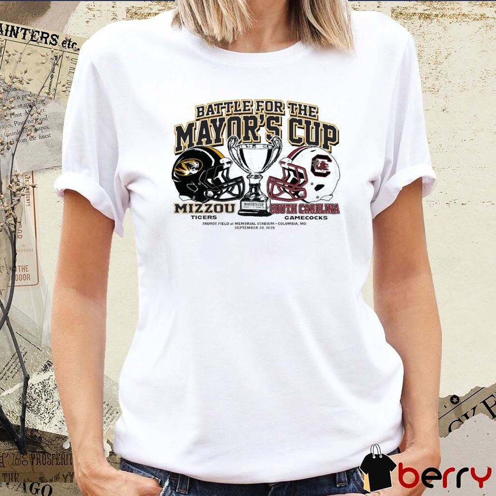 Battle For The Mayor’s Cup Mizzou Tiger vs South Carolina Gamecocks Game Day September 20 2025 t-shirt