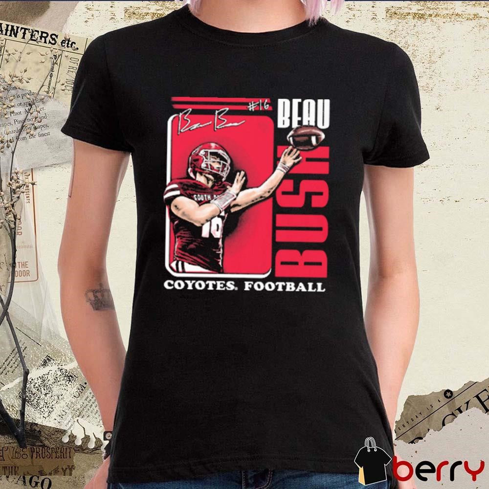Beau Bush Illustrated South Dakota Coyotes Football Graphic Signature t-shirt