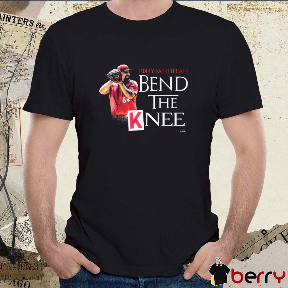 Bend the Knee Tony Santillan Cincinnati Reds MLB Graphic t-shirt