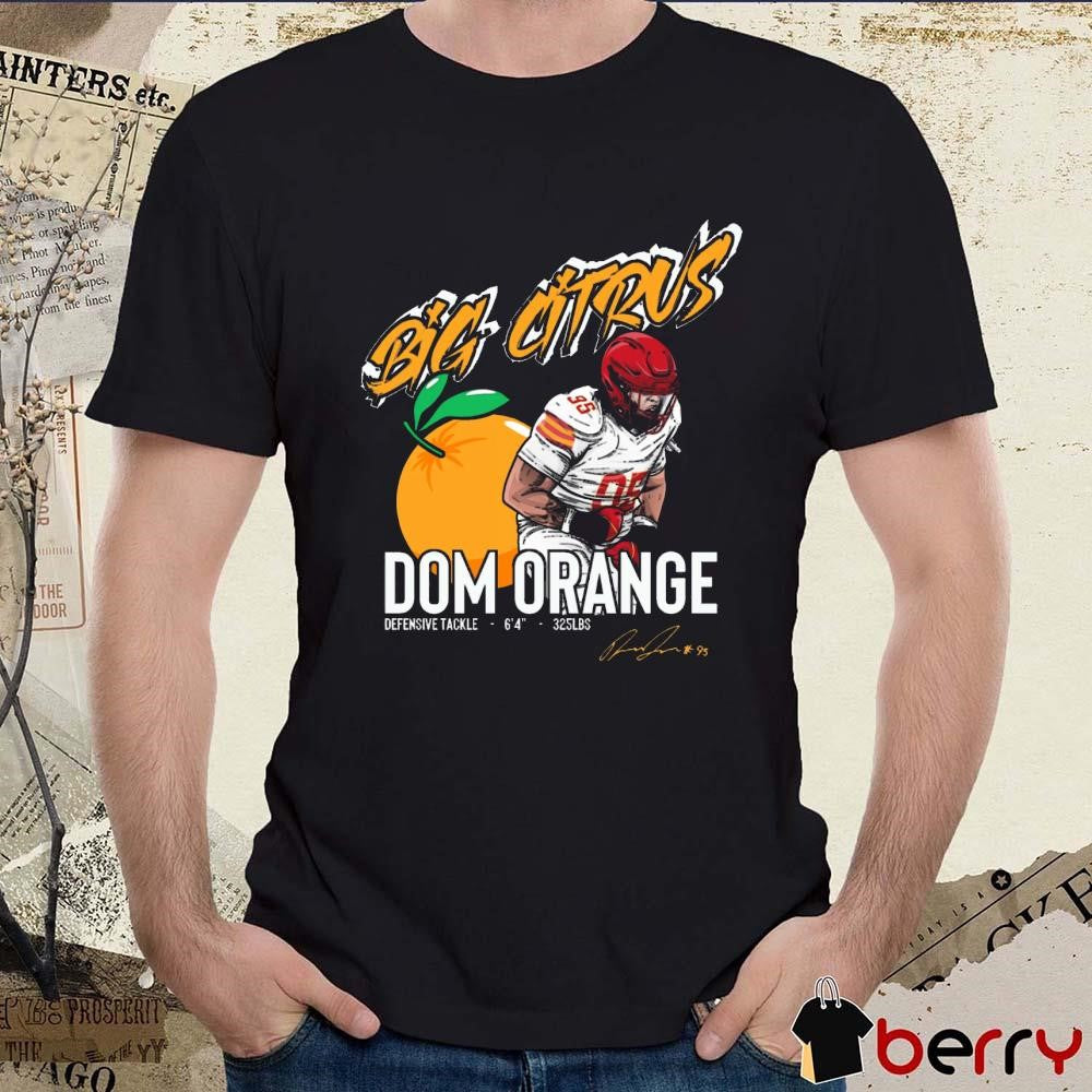 Big Citrus Domonique Orange Iowa State Defensive Tackle Signature Shirt