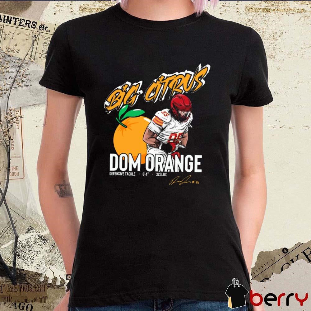 Big Citrus Domonique Orange Iowa State Defensive Tackle Signature Shirt