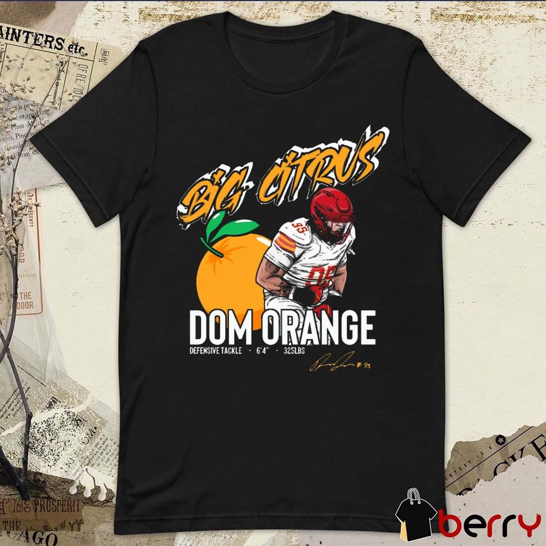 Big Citrus Domonique Orange Iowa State Defensive Tackle Signature Shirt