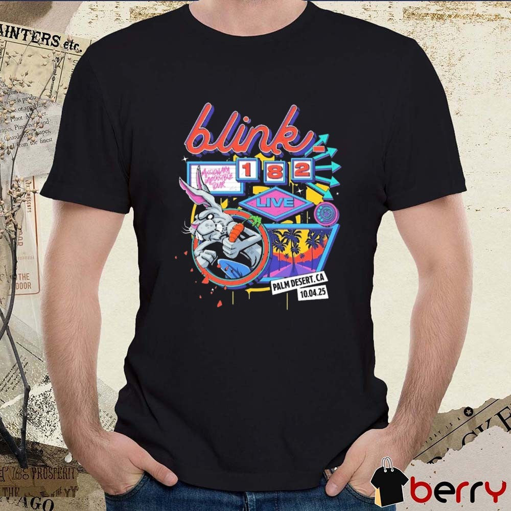 Blink 182 Missionary Impossible Tour Palm Desert CA On October 4 2025 t-shirt