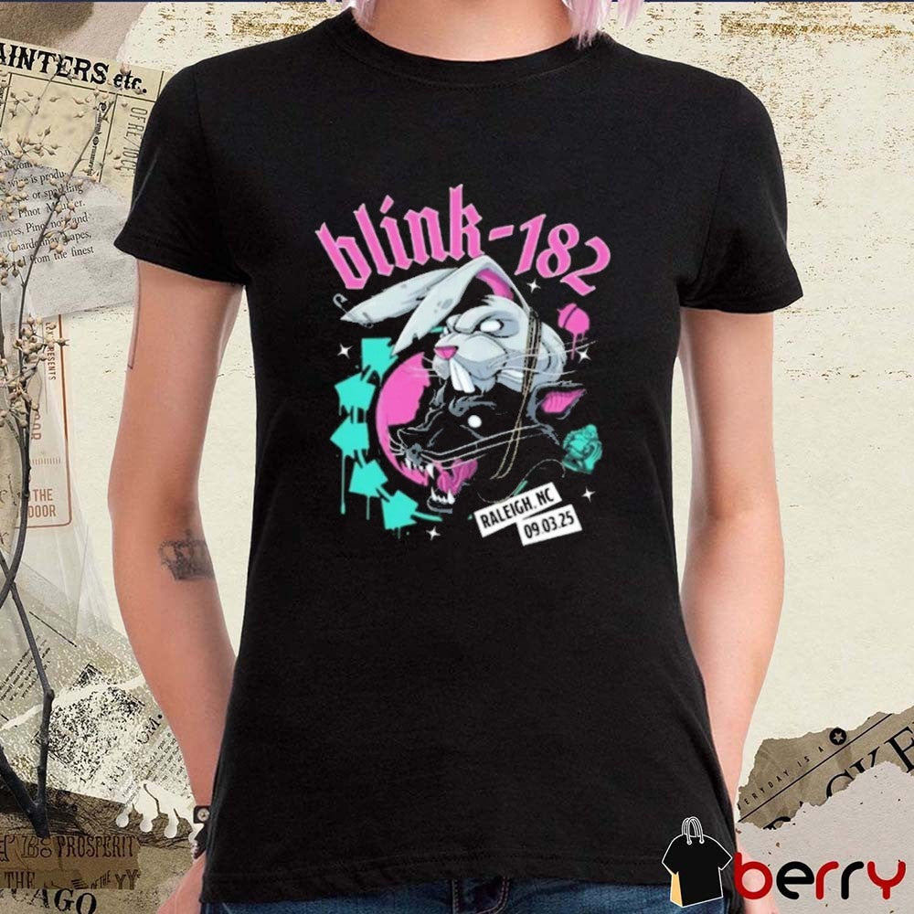Blink 182 Raleigh NC Missionary Impossible Tour September 03 2025 Painting t-shirt