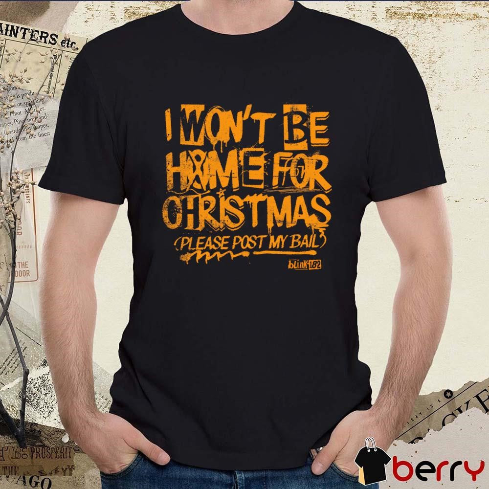 Blink-182 Santa Jail I Won’t Be Home For Christmas Please Post My Bail 2024 t-shirt