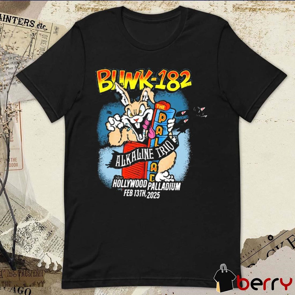 Blink-182 With Alkaline Trio 02 13 25 The Hollywood Palladium Los Angeles CA Graphic t-shirt