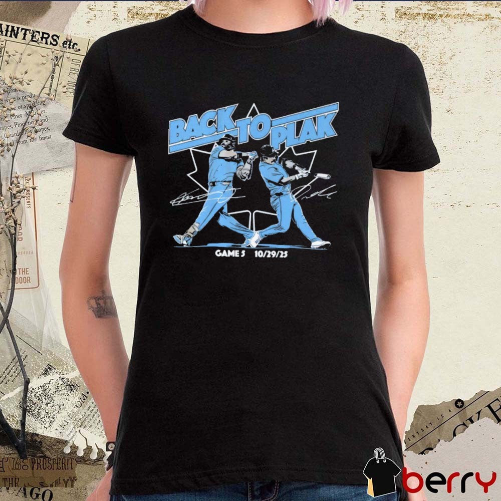 Blue Jays Davis Schneider And Vladimir Guerrero Jr Back To Plak Game 5 10 29 2025 Signatures t-shirt