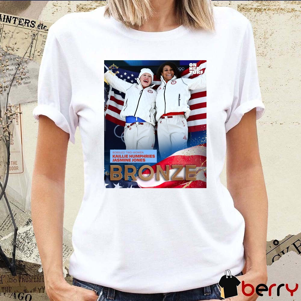 Bobsled Two-Women Kaillie Humphries Jasmine Jones Bronze Milan Cortina 2026 Poster t-shirt