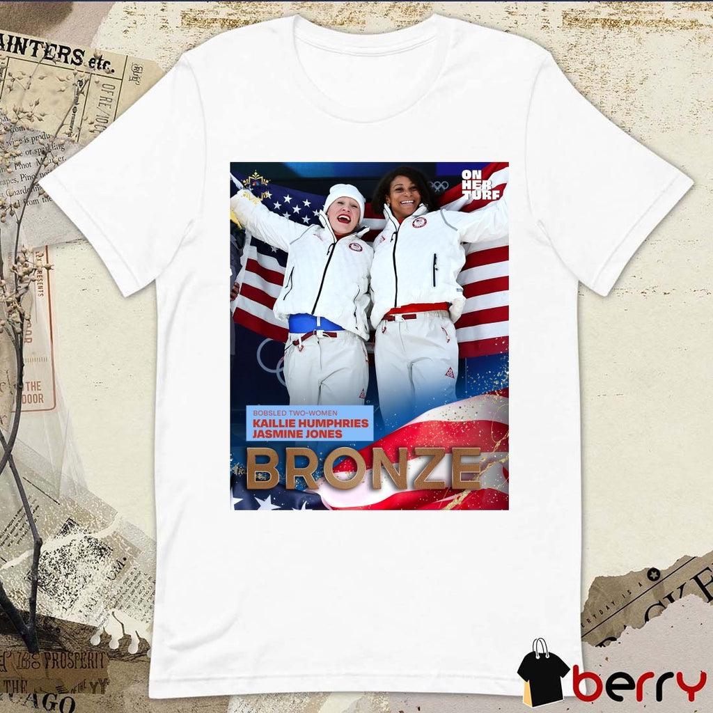 Bobsled Two-Women Kaillie Humphries Jasmine Jones Bronze Milan Cortina 2026 Poster t-shirt