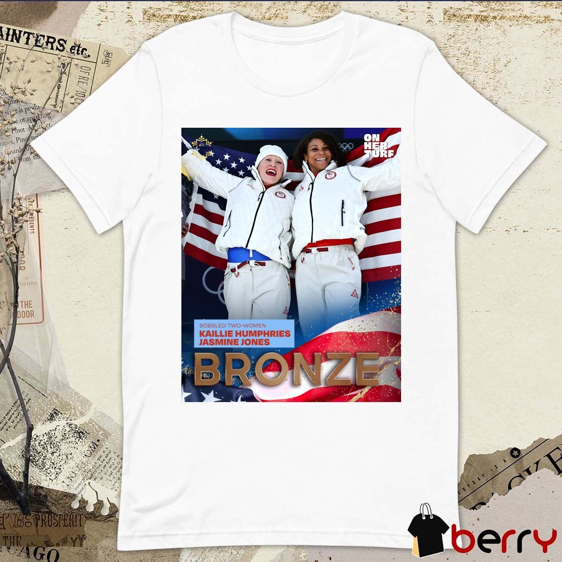 Bobsled Two-Women Kaillie Humphries Jasmine Jones Bronze Milan Cortina 2026 Poster t-shirt