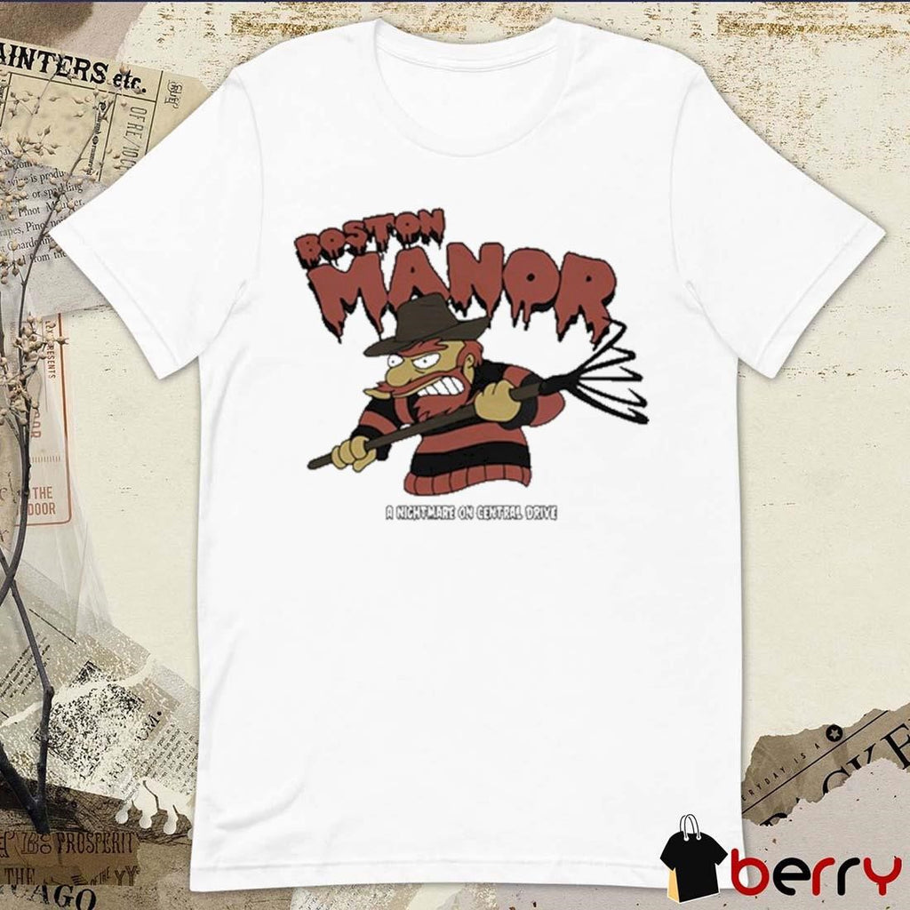 Boston Manor A Nightmare On Central Drive t-shirt
