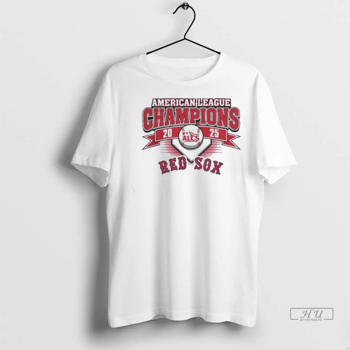 Official Boston Red Sox 2025 American League Champions Champions Ladies T Shirt