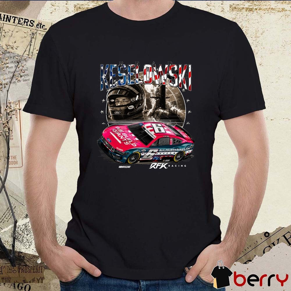 Brad Keselowski BuildSubmarines.com Patriotic Car RFK Racing Nascar t-shirt