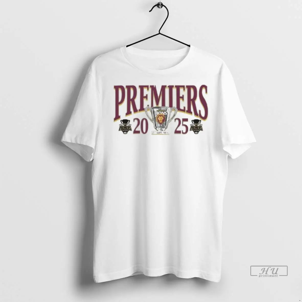 Official Brisbane Lions 2025 Premiers Ladies T Shirt