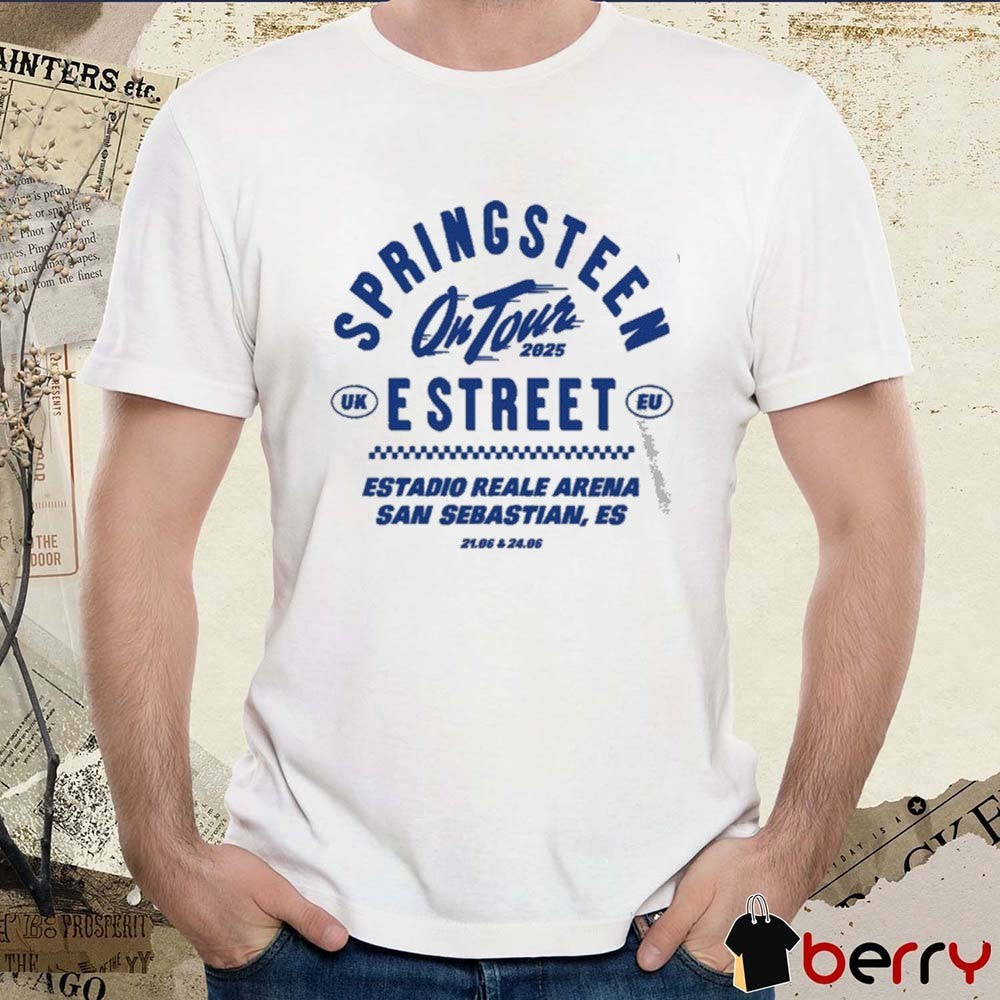 Bruce Springsteen And E Street Band On Tour 21-24 June 2025 San Sebastian in Estadio Reale Arena t-shirt