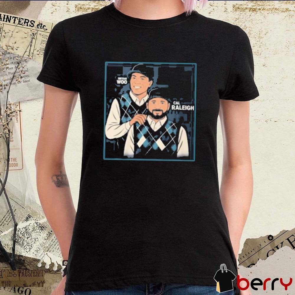 Bryan Woo Seattle Mariners MLB Wearing Bryan Woo And Cal Raleigh t-shirt