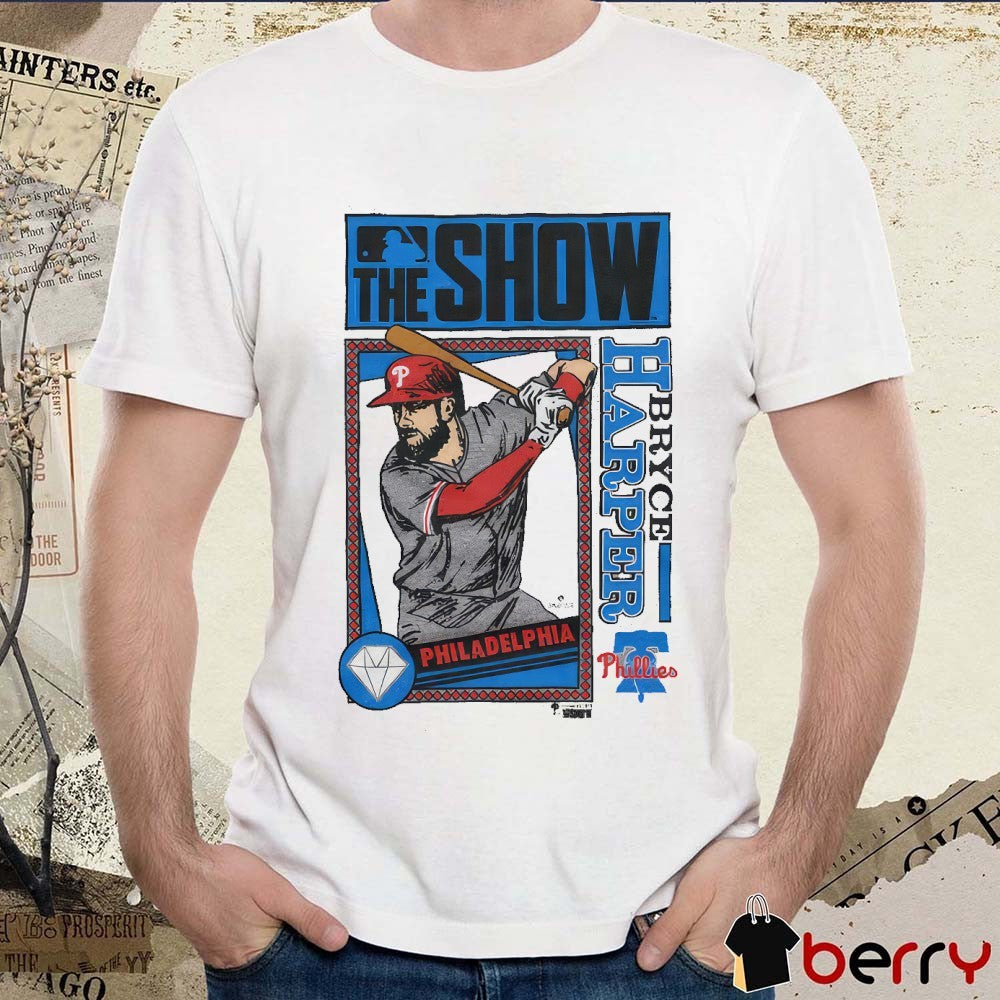Bryce Harper MLB The Show Philadelphia Phillies 2025 Cartoon t-shirt