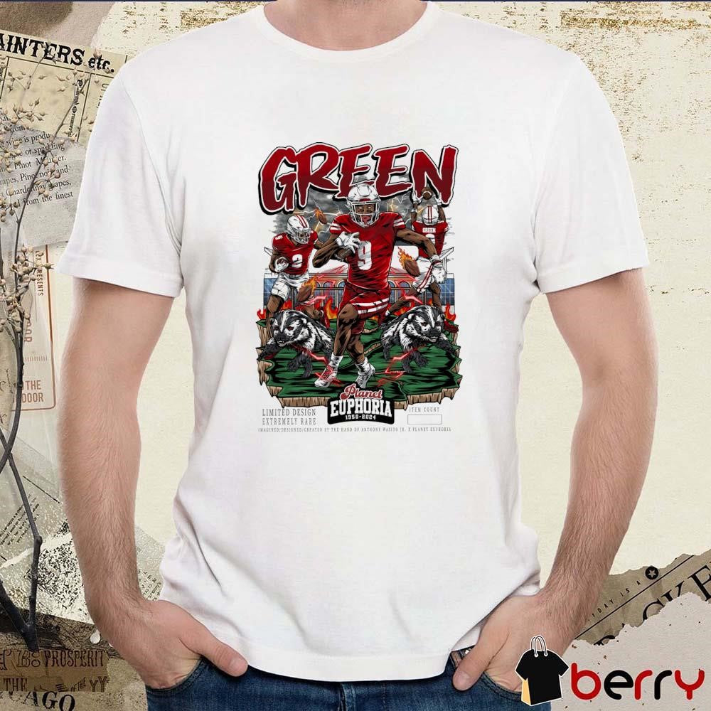 Bryson Green Wisconsin Badgers Planet Euphoria Artwork t-shirt